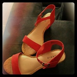 Red Wedge Shoes